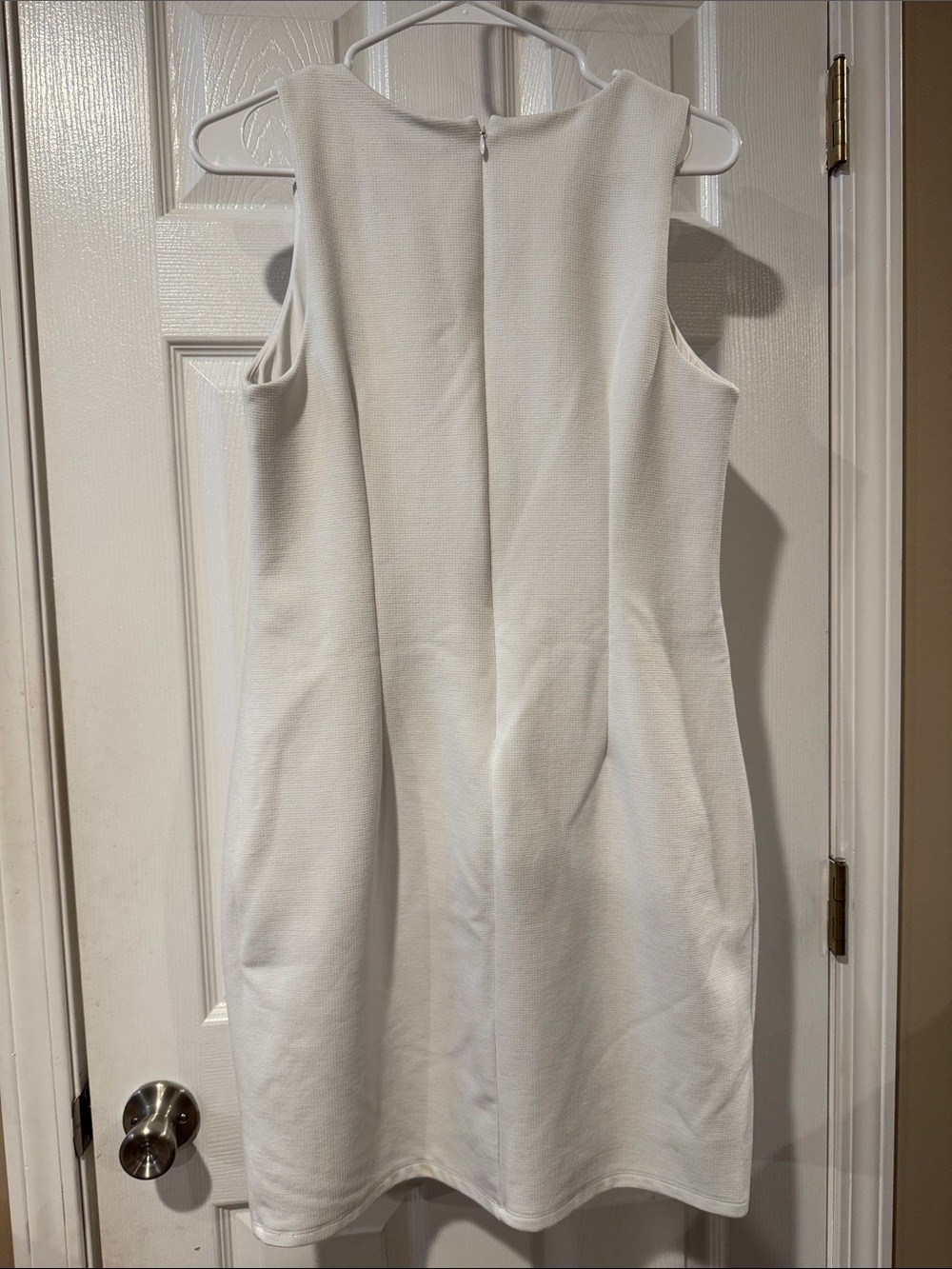 41 Hawthorn Sleeveless White Textured Shift Dress size medium - Picture 3 of 4
